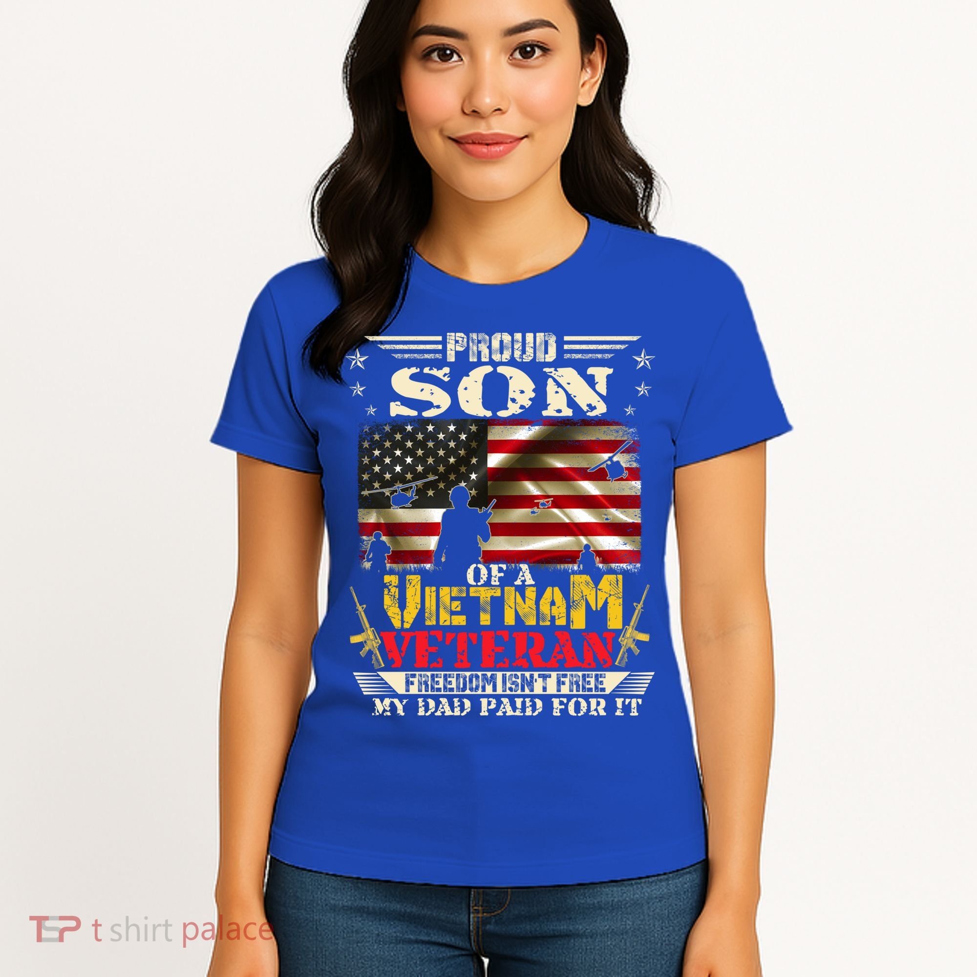 Freedom Isn't Freegreat Giftproud Son Of A Vietnam Veteran Dad Gift Women's T-Shirt