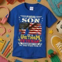 Freedom Isn't Freegreat Giftproud Son Of A Vietnam Veteran Dad Gift Kids T-Shirt thumb 3
