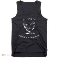 Fluent In Fowl Language Funny Chicken Lovers Father’S Day Tank Top thumb 0