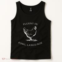 Fluent In Fowl Language Funny Chicken Lovers Father’S Day Tank Top thumb 2