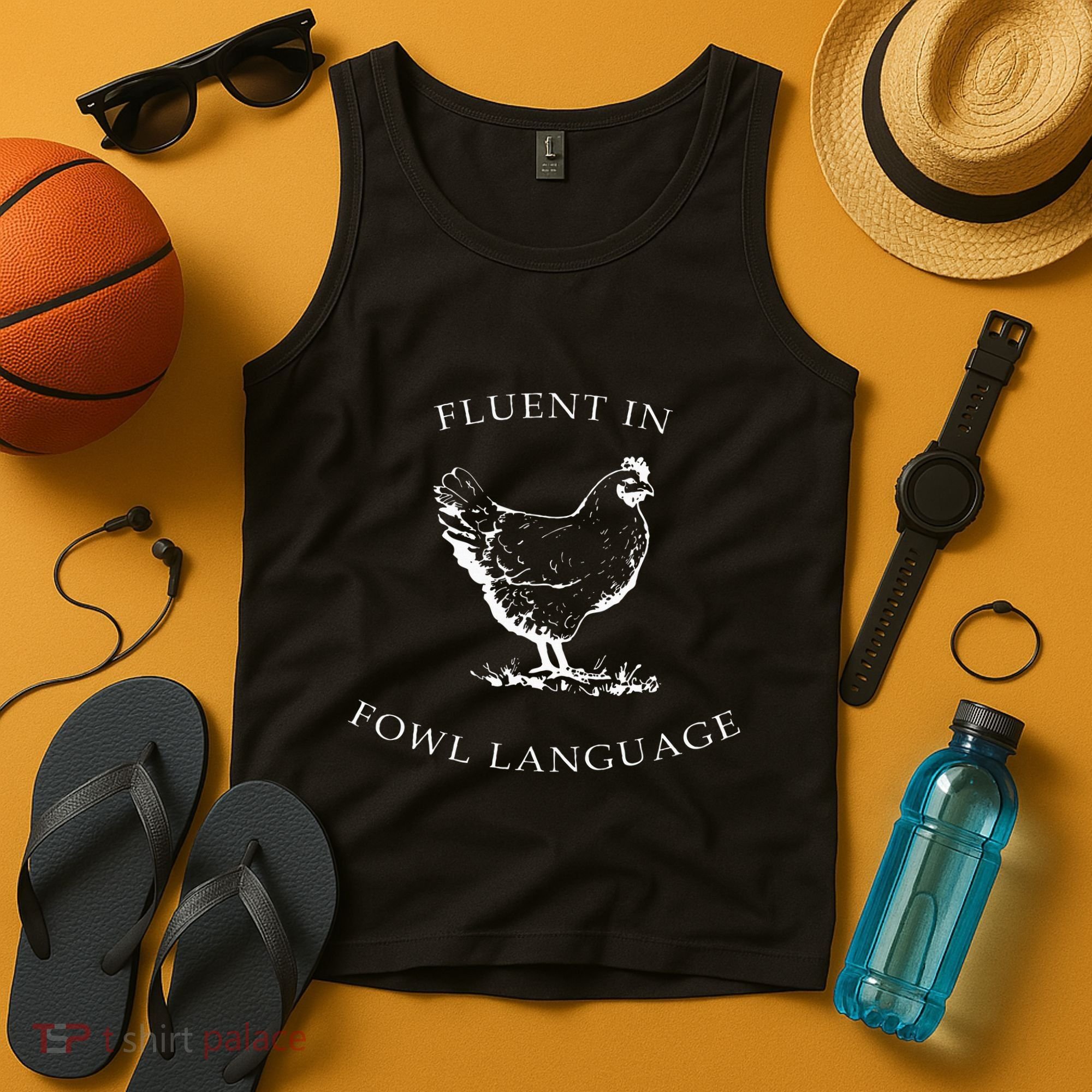 Fluent In Fowl Language Funny Chicken Lovers Father’S Day Tank Top