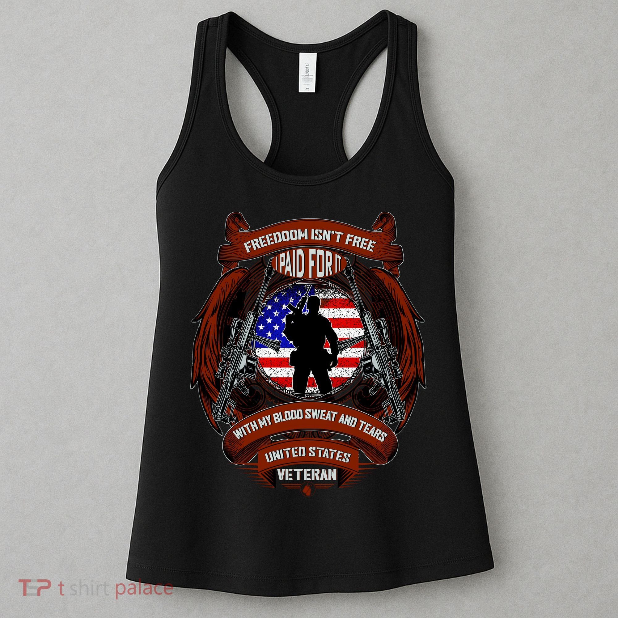 Freedom Isn't Free I Paid For It United States Veteran Women's Tank Top