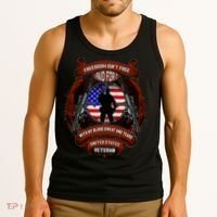 Freedom Isn't Free I Paid For It United States Veteran Tank Top thumb 3