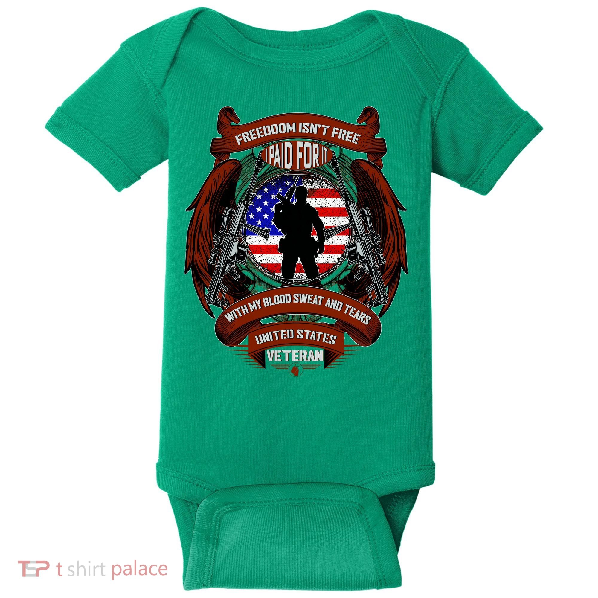 Freedom Isn't Free I Paid For It United States Veteran Baby Bodysuit