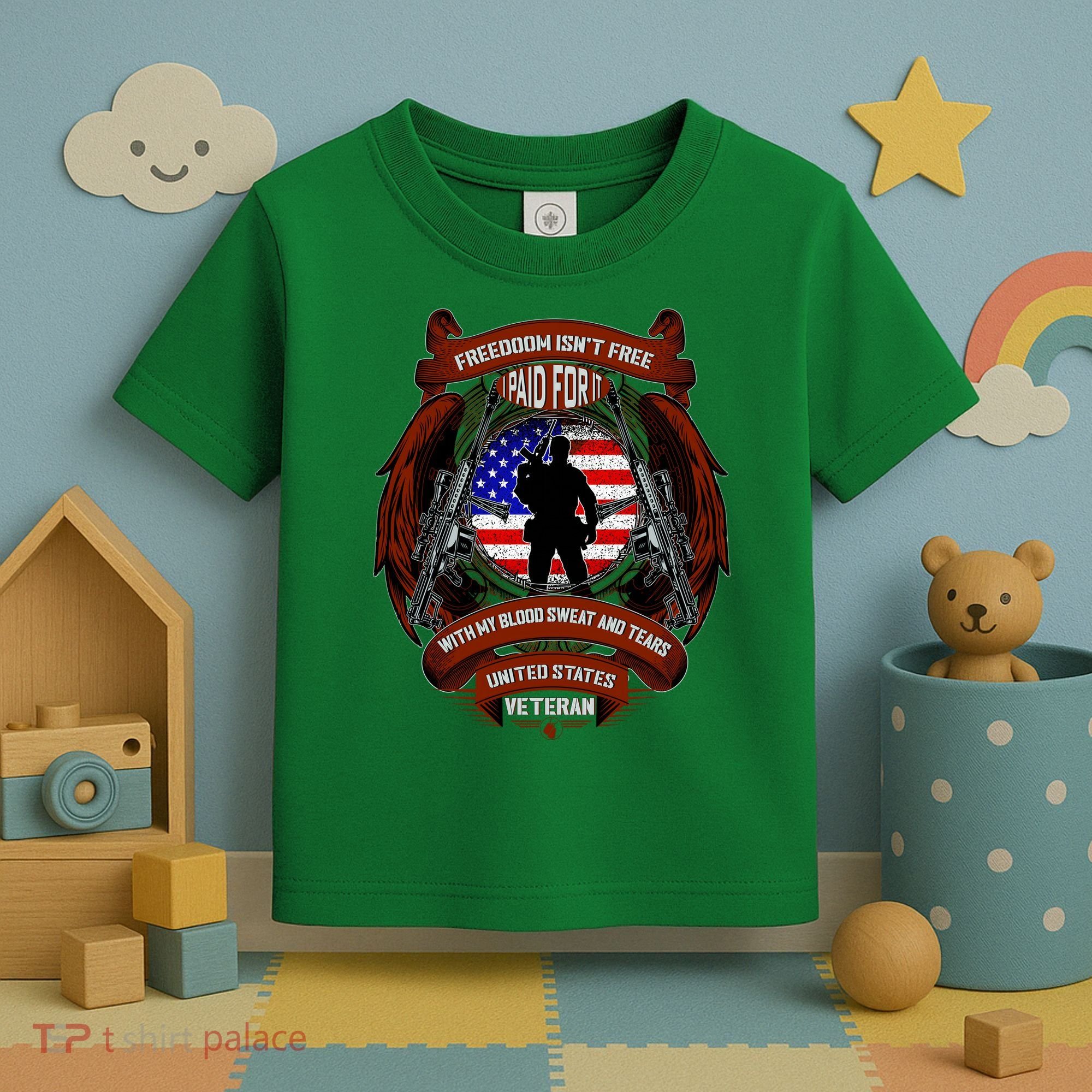 Freedom Isn't Free I Paid For It United States Veteran Toddler T-Shirt