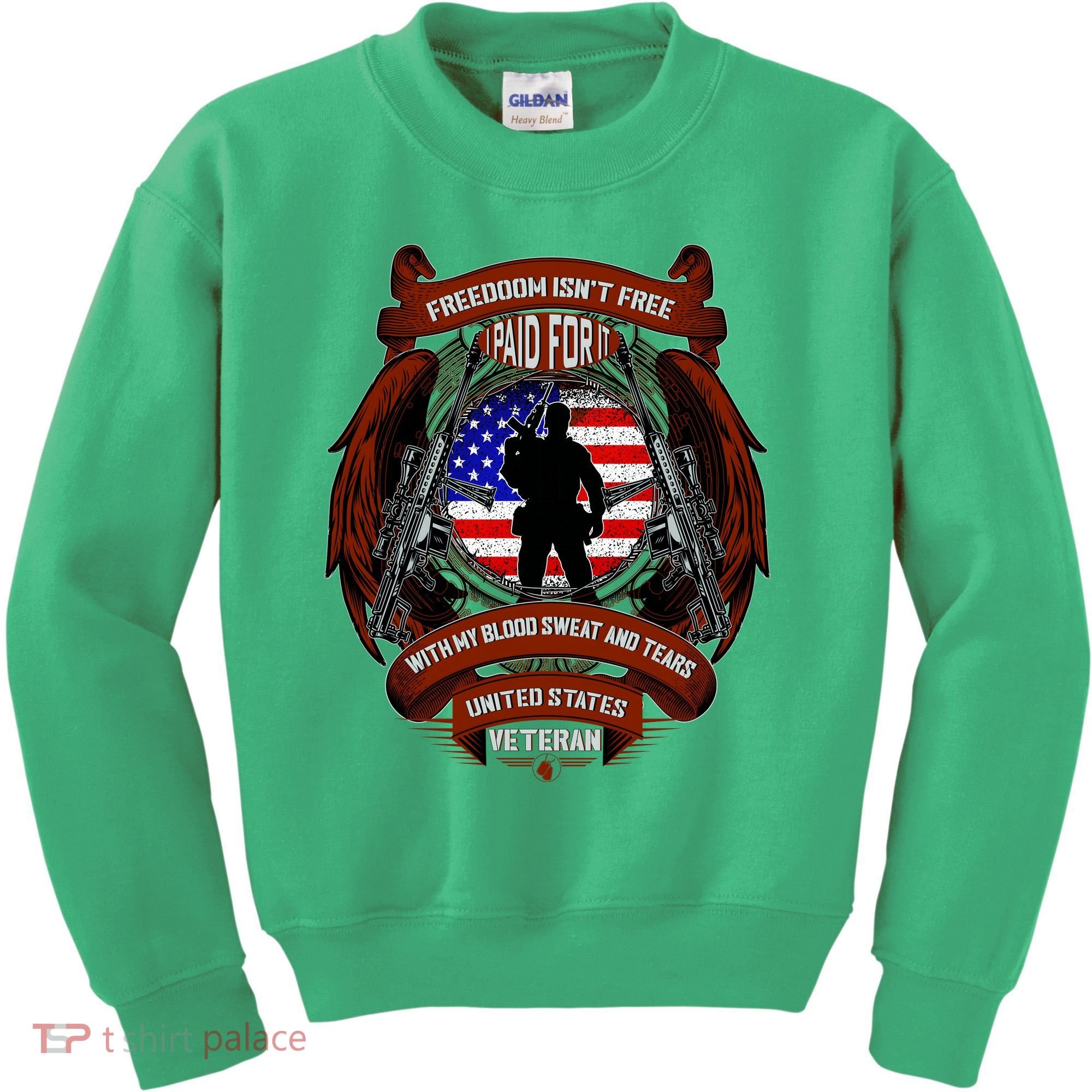 Freedom Isn't Free I Paid For It United States Veteran Kids Sweatshirt