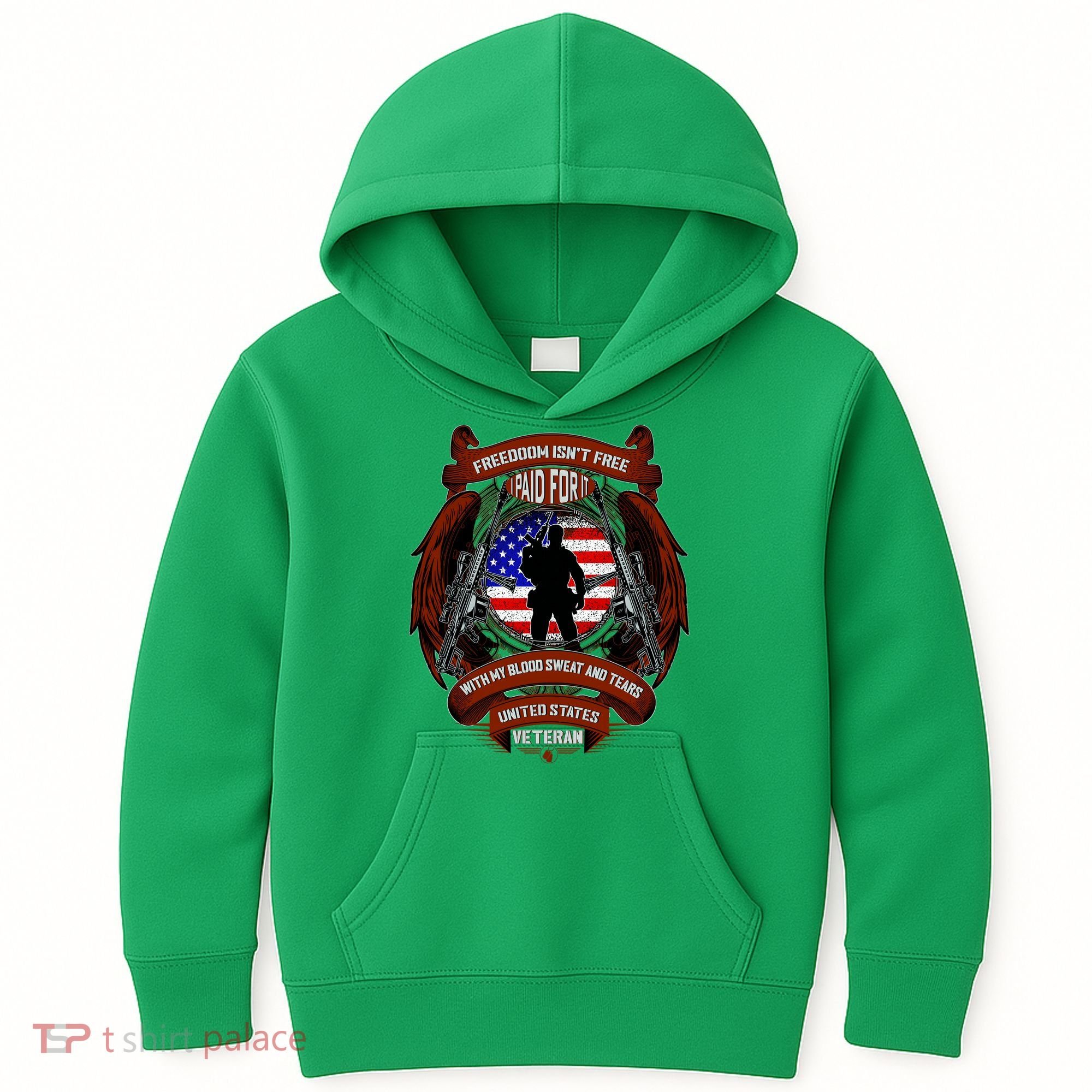 Freedom Isn't Free I Paid For It United States Veteran Kids Hoodie