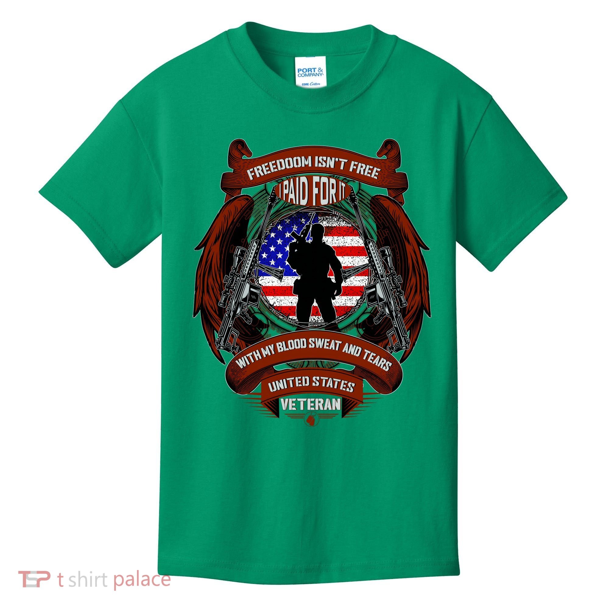Freedom Isn't Free I Paid For It United States Veteran Kids T-Shirt