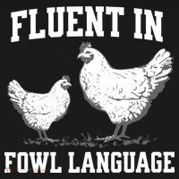 Fluent In Fowl Language Funny Chicken Owner Farm Ornament thumb 1