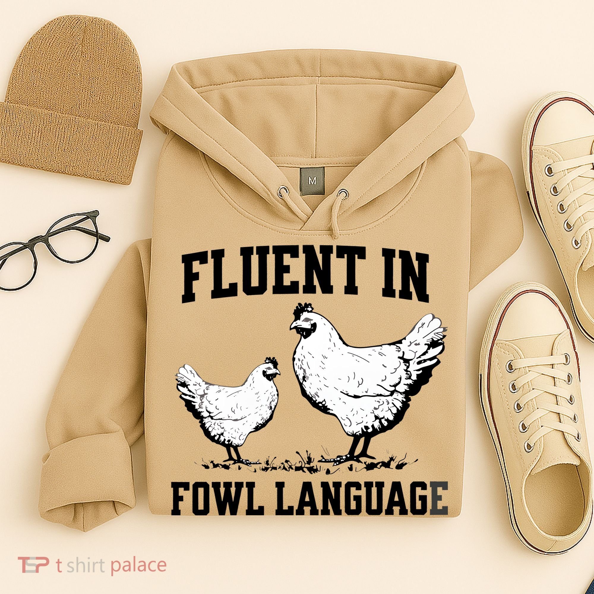 Fluent In Fowl Language Funny Chicken Owner Farm Hoodie