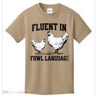 Fluent In Fowl Language Funny Chicken Owner Farm Kids T-Shirt thumb 0