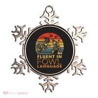 Fluent In Fowl Language Funny Chicken Meme Farm Ornament thumb 0