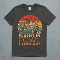 Fluent In Fowl Language Funny Chicken Meme Farm T-Shirt thumb 5