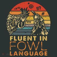 Fluent In Fowl Language Funny Chicken Meme Farm Tank Top thumb 6