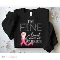 Funny I'm Fine Breast Cancer Warrior Pink Breast Cancer Sweatshirt thumb 2