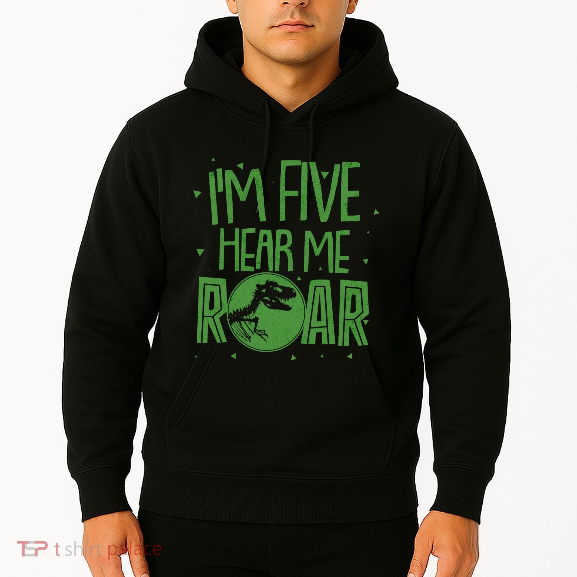 Funny I'm Five Hear Me Roar Birthday Hoodie