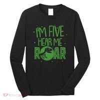 Funny I'm Five Hear Me Roar Birthday Long Sleeve Shirt thumb 0
