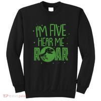 Funny I'm Five Hear Me Roar Birthday Sweatshirt thumb 0