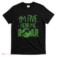 Funny I'm Five Hear Me Roar Birthday T-Shirt thumb 0