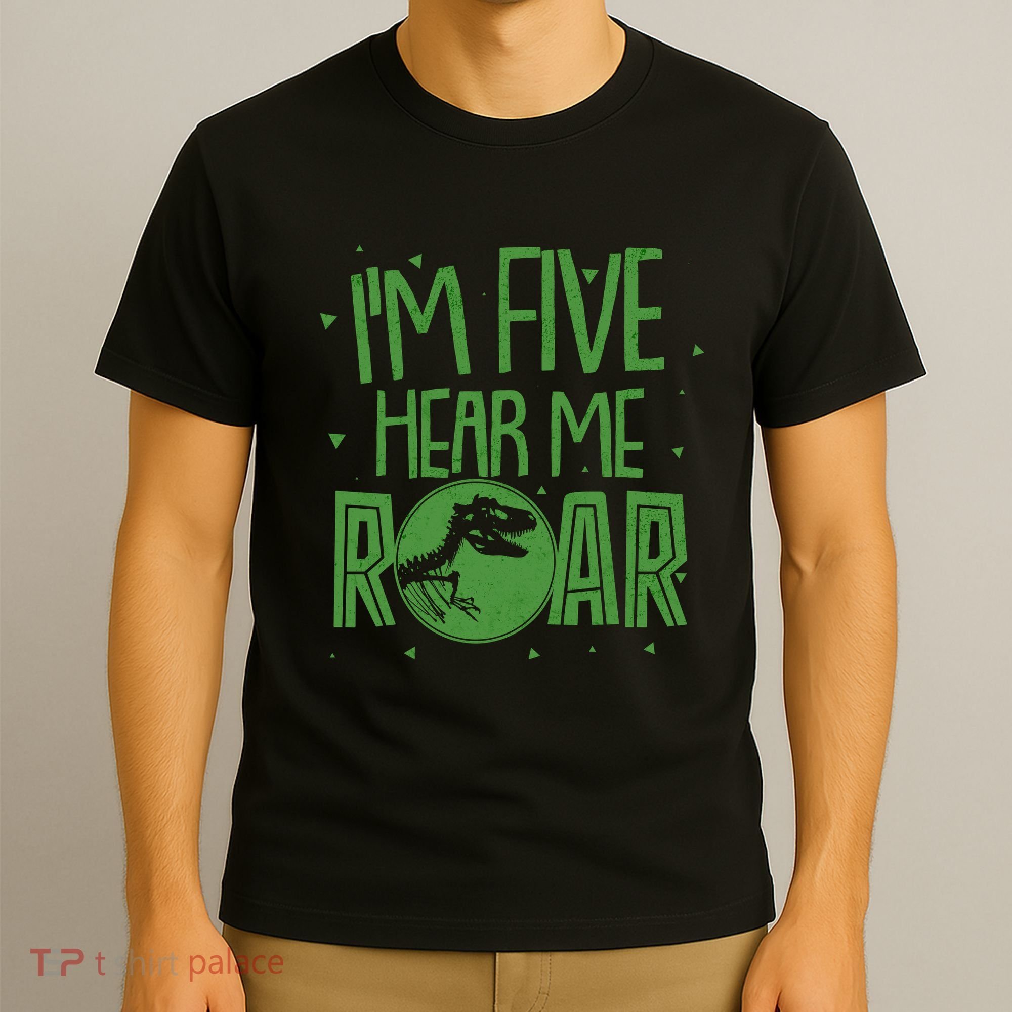 Funny I'm Five Hear Me Roar Birthday T-Shirt