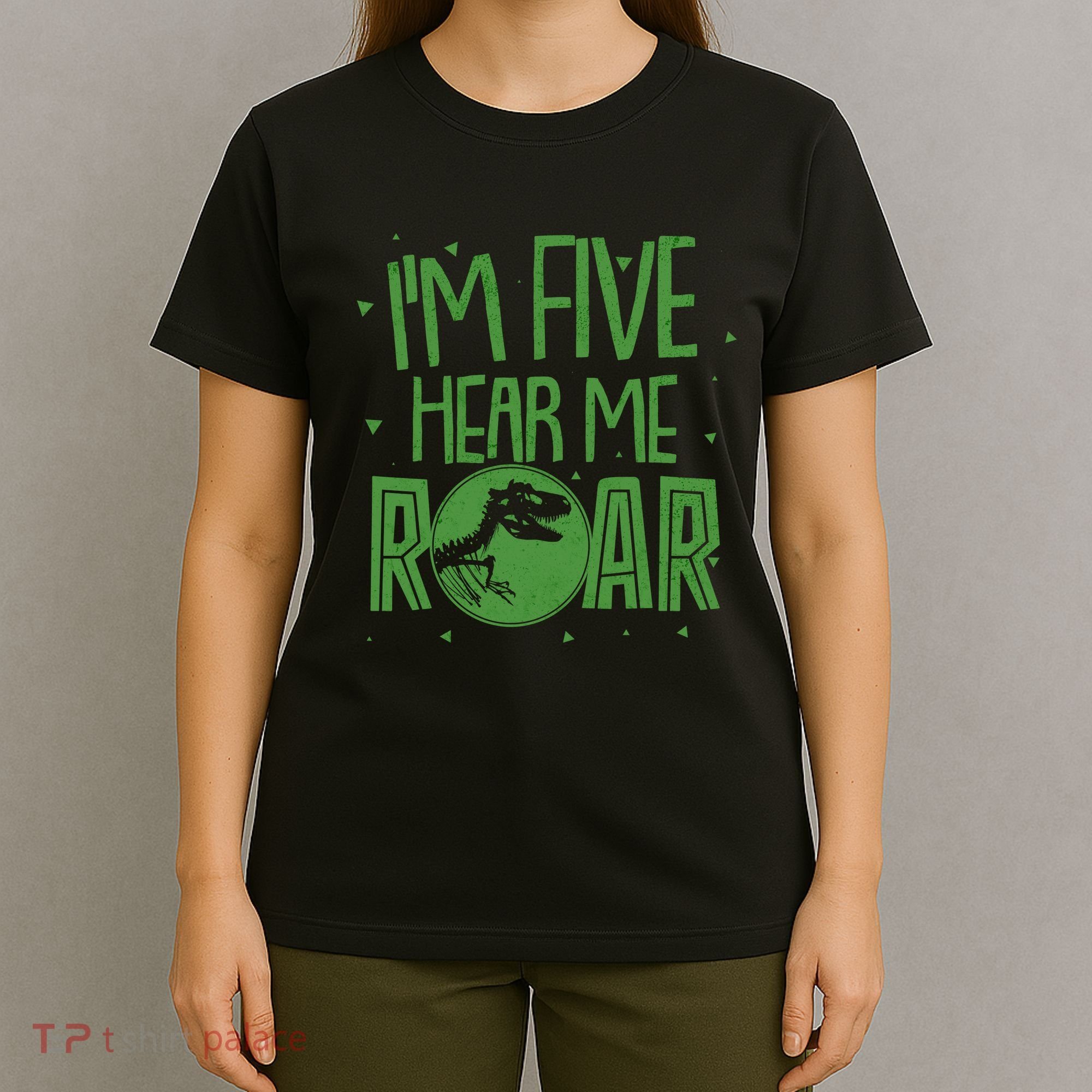 Funny I'm Five Hear Me Roar Birthday T-Shirt