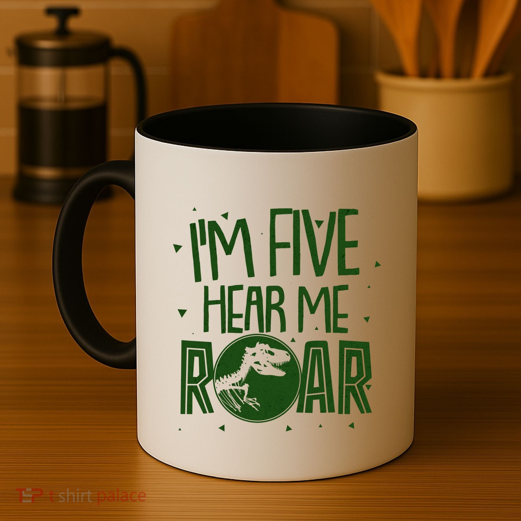 Funny I'm Five Hear Me Roar Birthday Coffee Mug