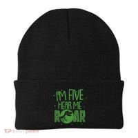 Funny I'm Five Hear Me Roar Birthday Beanie thumb 0