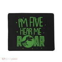Funny I'm Five Hear Me Roar Birthday Mousepad thumb 0
