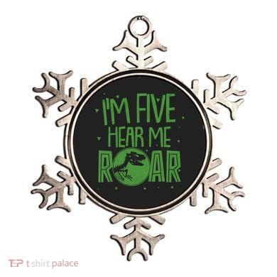Funny I'm Five Hear Me Roar Birthday Ornament