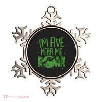 Funny I'm Five Hear Me Roar Birthday Ornament thumb 0
