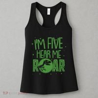 Funny I'm Five Hear Me Roar Birthday Women's Tank Top thumb 3