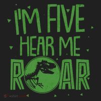 Funny I'm Five Hear Me Roar Birthday Hat thumb 2