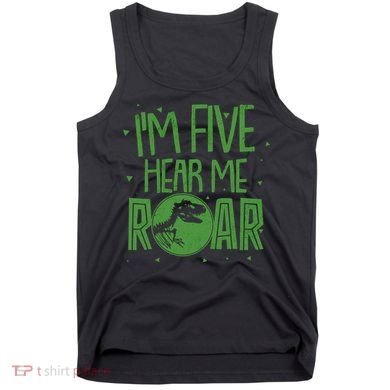 Funny I'm Five Hear Me Roar Birthday Tank Top