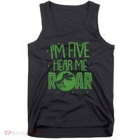 Funny I'm Five Hear Me Roar Birthday Tank Top thumb 0