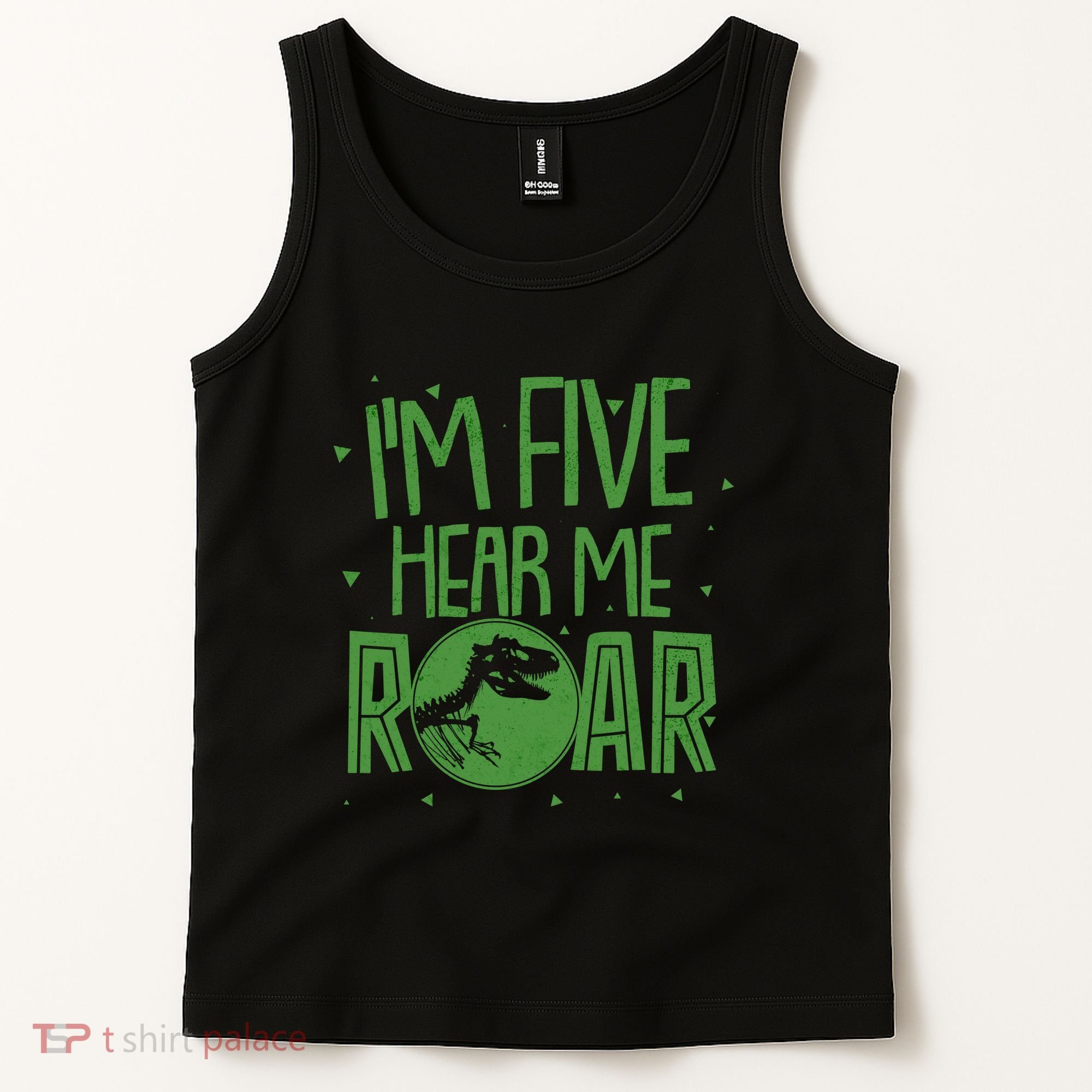 Funny I'm Five Hear Me Roar Birthday Tank Top