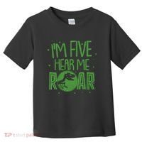 Funny I'm Five Hear Me Roar Birthday Toddler T-Shirt thumb 0