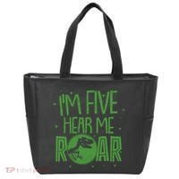 Funny I'm Five Hear Me Roar Birthday Tote Bag thumb 0