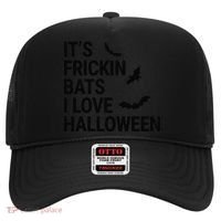 Funny Its Frickin Bats I Love Halloween Spooky Fall Bat Hat thumb 0