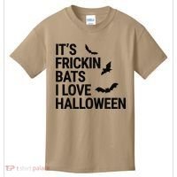 Funny Its Frickin Bats I Love Halloween Spooky Fall Bat Kids T-Shirt thumb 0