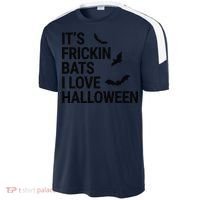 Funny Its Frickin Bats I Love Halloween Spooky Fall Bat Sport-Tek Competitor United Soccer Jersey thumb 2