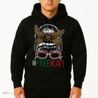 Free Iran Female Bun Women's Rights Hoodie thumb 2