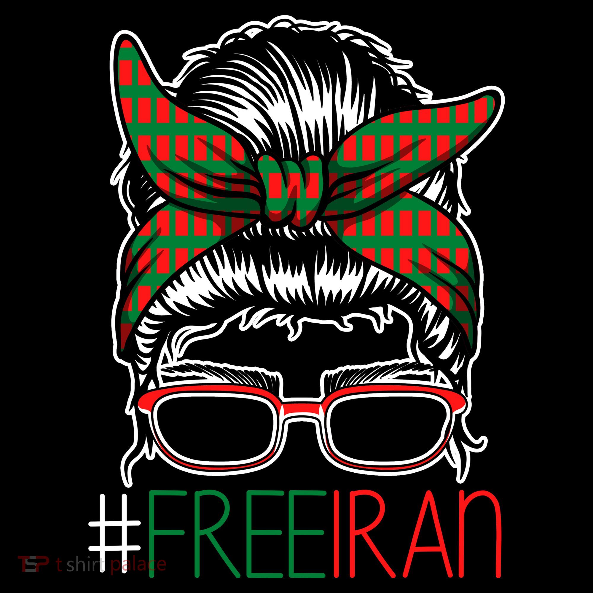 Free Iran Female Bun Women's Rights Sweatshirt