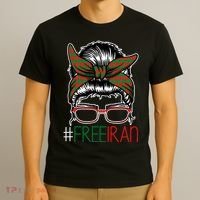 Free Iran Female Bun Women's Rights T-Shirt thumb 3