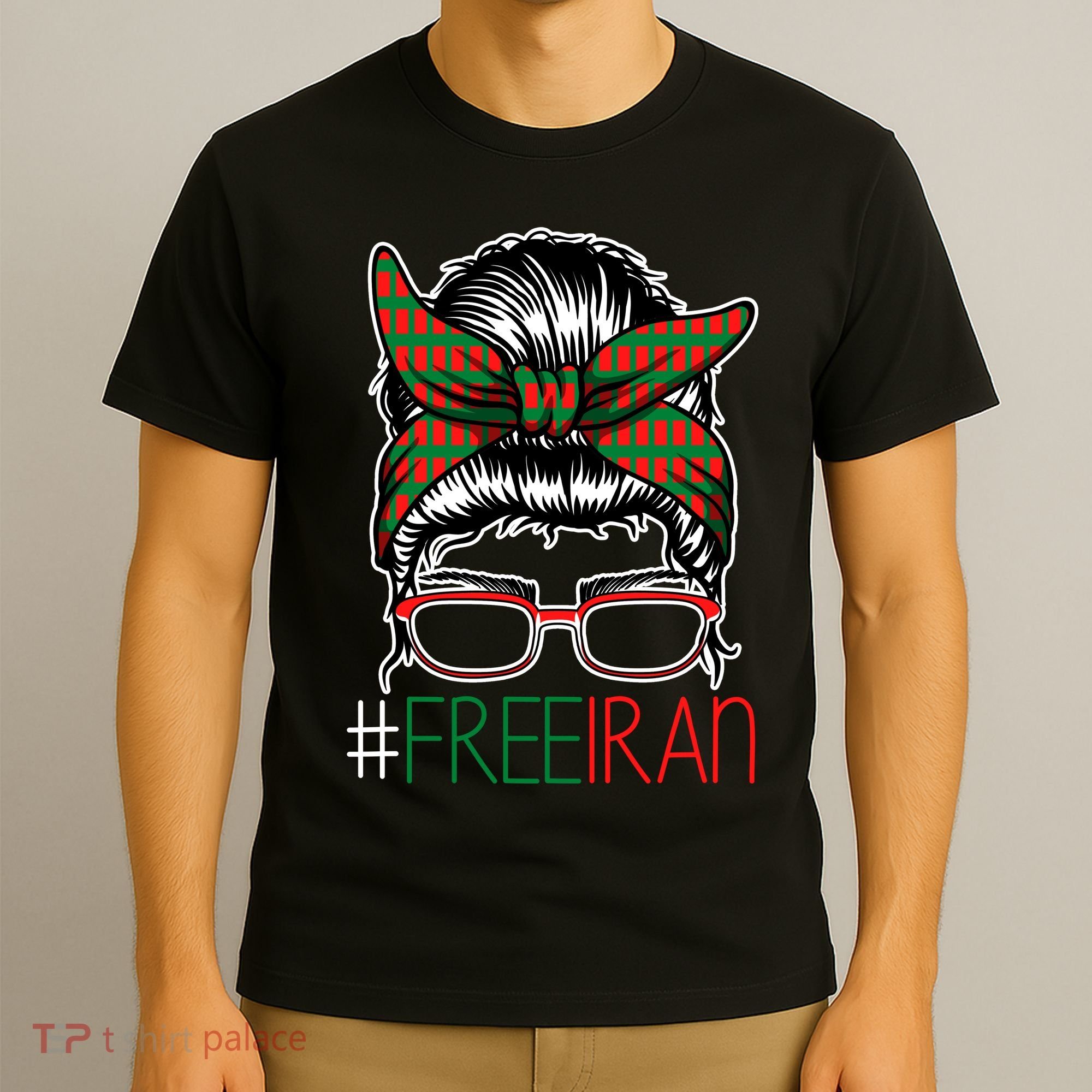 Free Iran Female Bun Women's Rights T-Shirt