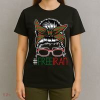 Free Iran Female Bun Women's Rights T-Shirt thumb 4
