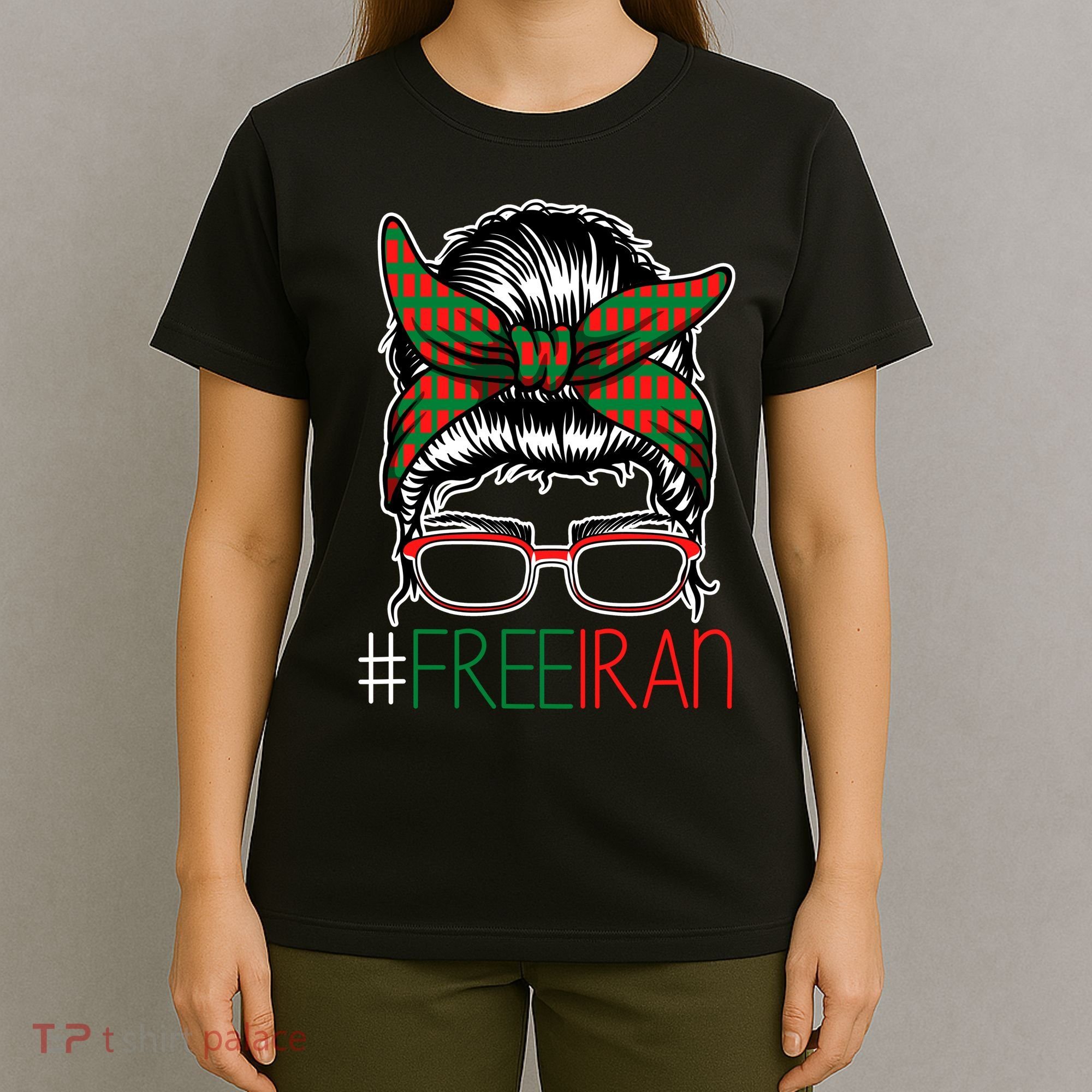 Free Iran Female Bun Women's Rights T-Shirt