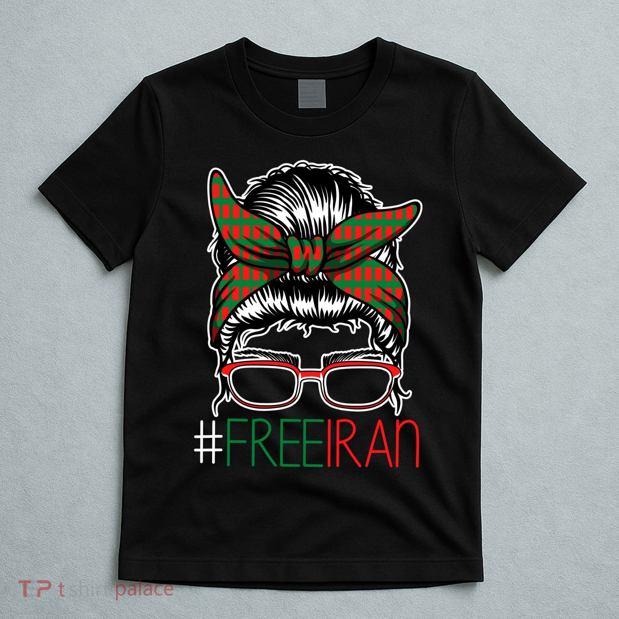 Free Iran Female Bun Women's Rights T-Shirt
