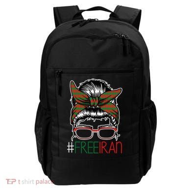 Free Iran Female Bun Women's Rights Backpack