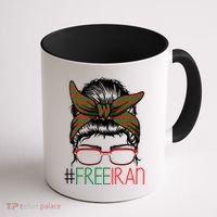 Free Iran Female Bun Women's Rights Coffee Mug thumb 1