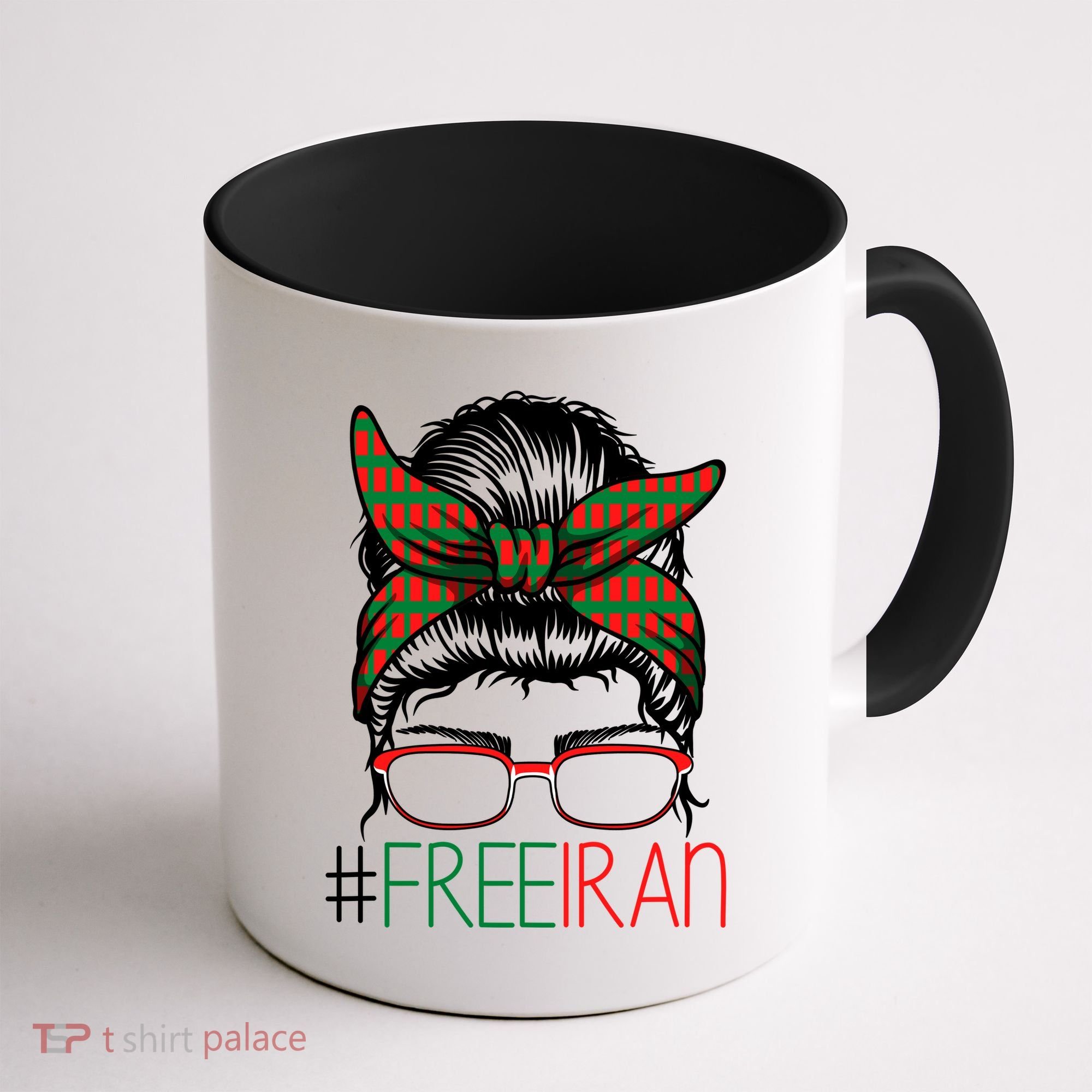 Free Iran Female Bun Women's Rights Coffee Mug